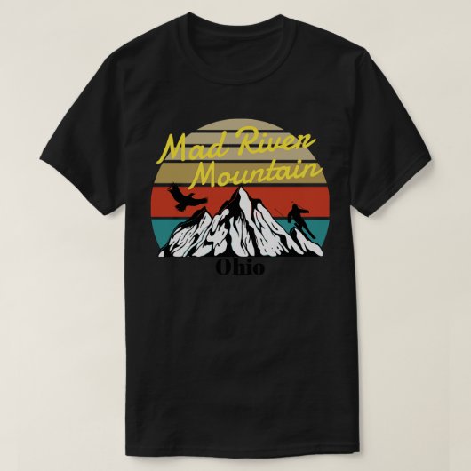 T-shirt Mad River Mountain ski Ohio (Design devant)