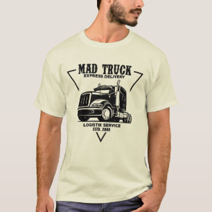 T-shirt Mad Truck Logistic Service Mens