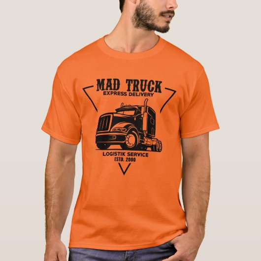 T-shirt Mad Truck Logistic Service Mens (Devant)
