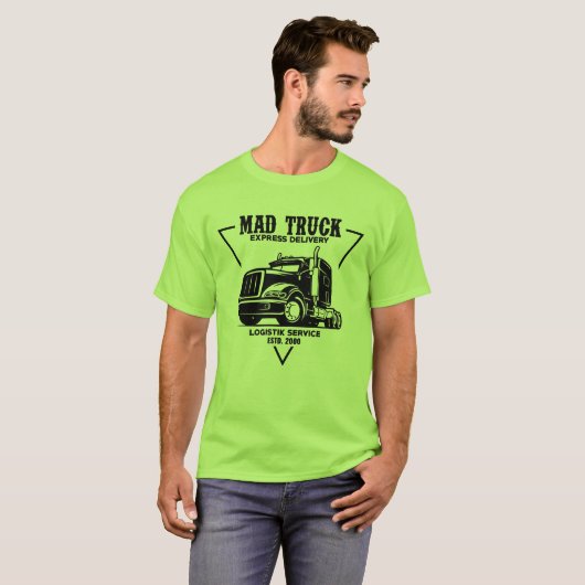 T-shirt Mad Truck Logistic Service Mens (Devant entier)