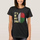 T-shirt Madagascar Dans Mon Adn Équipe Drapeau Malgache Ma (Devant)