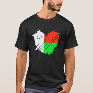 T-shirt Madagascar Drapeau J'Aime Madagascar Dans Mon Dna