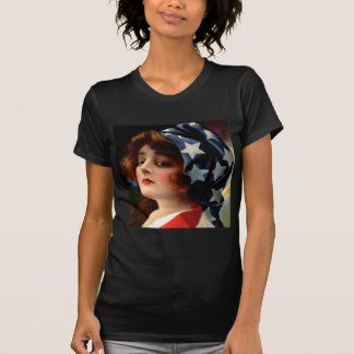 T-shirt Madame 4 juillet art patriotique vintage de