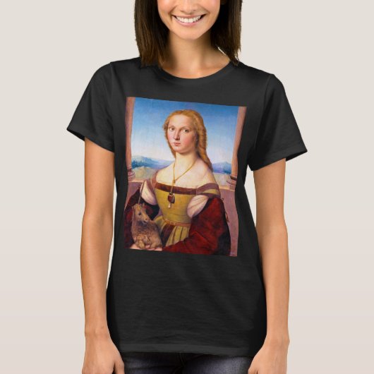 T-shirt Madame avec la peinture de portrait de Raphael (Devant)
