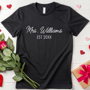 T-shirt Madame Bride To Be Personnalisée Fiançailles