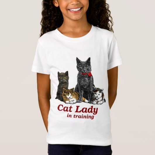 T-Shirt Madame de chat dans la formation (Devant)