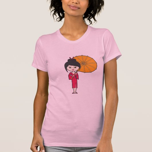 T-shirt Madame de geisha de bande dessinée (Devant)