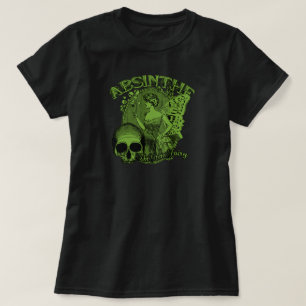 T-shirt Madame féerique verte d'absinthe