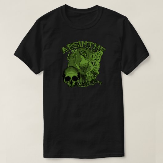 T-shirt Madame féerique verte d'absinthe (Design devant)
