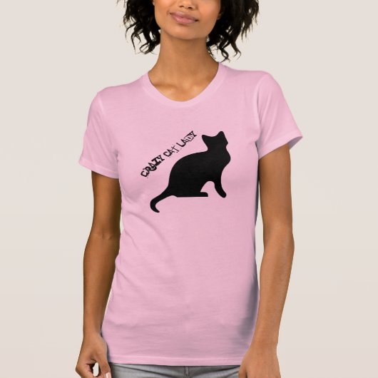 T-shirt Madame folle de chat (Devant)