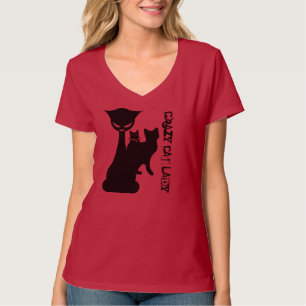T-shirt Madame folle de chat