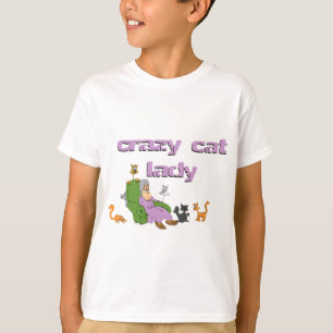 T-shirt Madame folle de chat