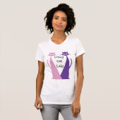 T-shirt Madame folle de chat (Devant entier)