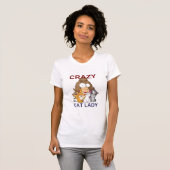 T-shirt Madame folle de chat (Devant entier)