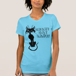 T-shirt Madame folle de chat