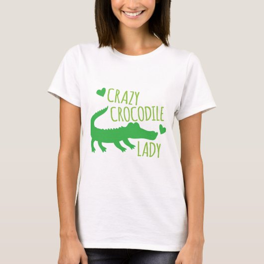 T-shirt Madame folle de crocodile (Devant)