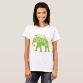 T-shirt Madame folle d'éléphant (Devant entier)