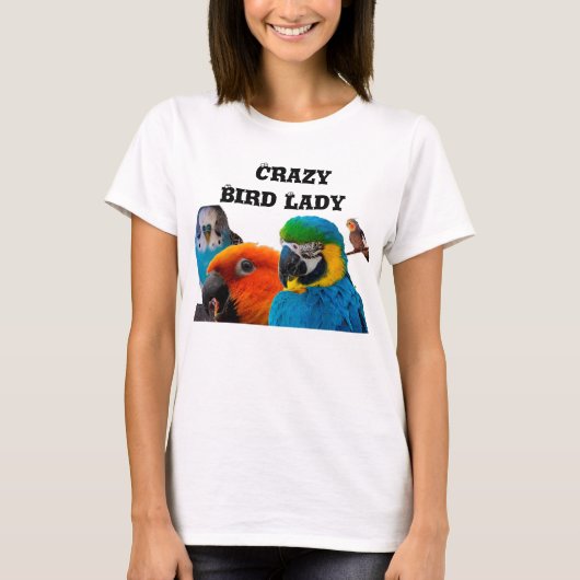 T-shirt Madame folle d'oiseau (Devant)