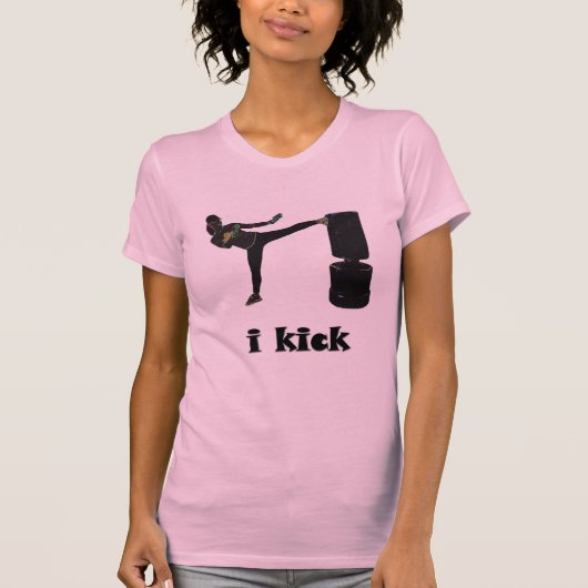 T-shirt Madame Kickboxer/moi donnent un coup de pied (Devant)