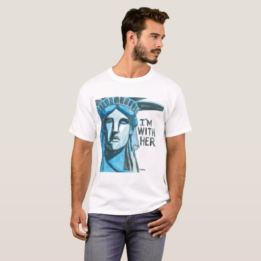 T-shirt Madame Liberty - je suis avec elle (Devant entier)