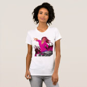 T-shirt Madame rose fabuleuse DJ (Devant entier)
