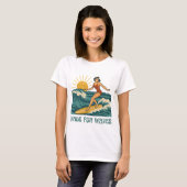 T-shirt Made For Waves Surfer - Retro Surfing Pin-Up Art (Devant entier)