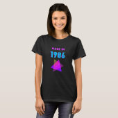 T-shirt Made in 1986 neon bright colours retro design (Devant entier)