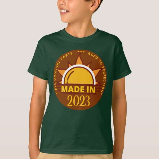 T-shirt MADE IN 2023 drôle cadeau d'anniversaire (Devant)
