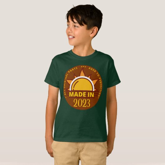 T-shirt MADE IN 2023 drôle cadeau d'anniversaire (Devant entier)
