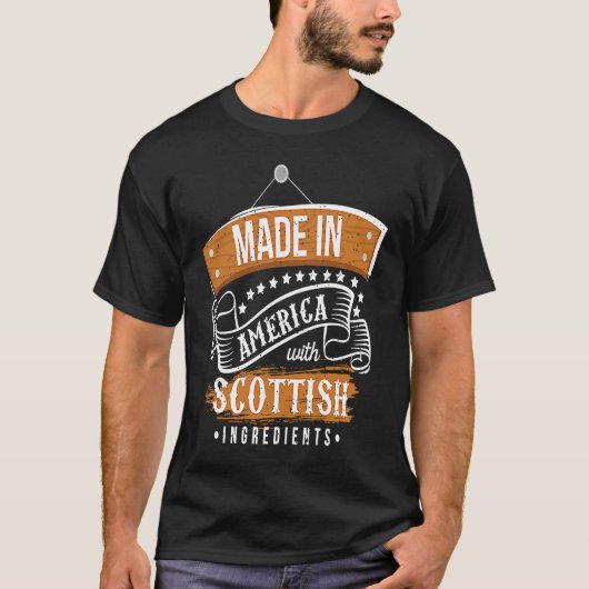 T-shirt Made In America With Scottish Ingredients  Scotlan (Devant)