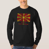T-shirt Made in North Macedonia Flag Barcode (Devant)
