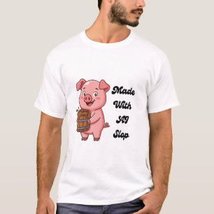 T-Shirt Made With AI Slop Funny Pig Tech Meme