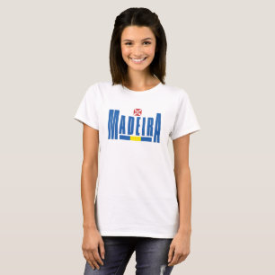 T-shirt Madeira Texte et couleurs du drapeau