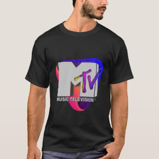 T-shirt Mademark x MTV - Retro MTV Logo 80's Chrome Effet
