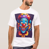 T-shirt "Madness Unleashed : Abstrait Joker Face Vector Ar (Devant)