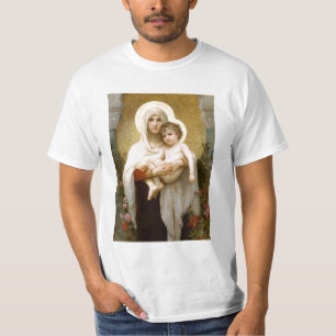 T-shirt Madonna des roses et de l'enfant infantile Jésus