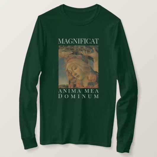 T-shirt Madonna du Magnificat par Boticelli Latin (Design devant)