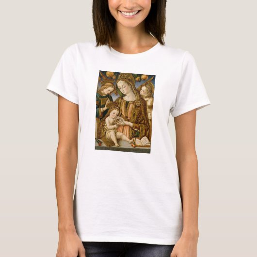 T-shirt Madonna et enfant avec deux anges (Devant)