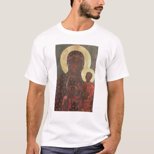 T-shirt Madonna noir de Jasna Gora (Devant)