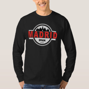 T-shirt Madrid Espagne Skyline City Trip