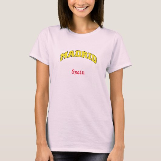 T-shirt Madrid Espagne Top (Devant)