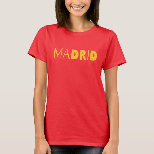 T-shirt Madrid Spanish city typography logo design. (Devant)