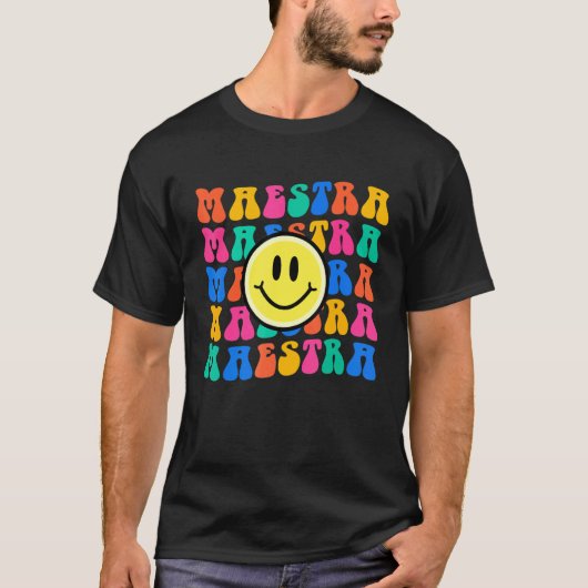T-shirt Maestra Spanish Teacher Back to School (Devant)