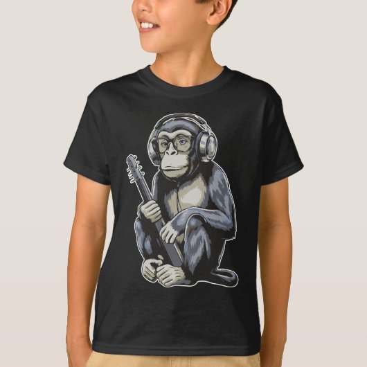 T-shirt Maestro de musique singe (Devant)