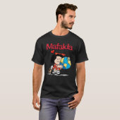 T-shirt Mafalda, le monde et son chiot. Classique (Devant entier)