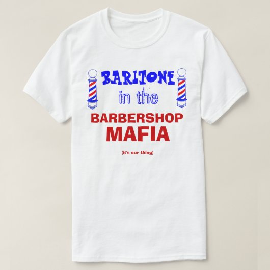 T-shirt Mafia du barbier (Design devant)