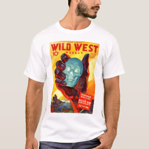 T-shirt Magazine occidental 1939 de mystère de crâne en