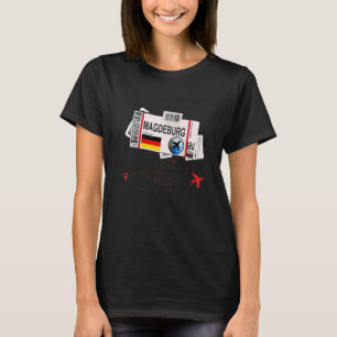 T-shirt Magdeburg Girl - Magdeburg Boarding Pass - Magdebu