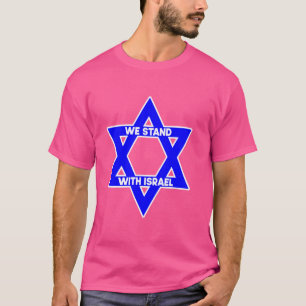 T-shirt Magen David avec Nous sommes avec Israël - Je sout
