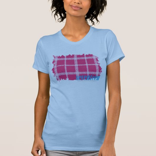 T-shirt Magenta 4 de plaid (Devant)